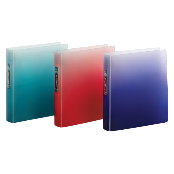 Office Depot® Everbind Fashion Binders, 11/2" Rings, Ombre Smoke, Pack