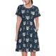thumbnail image 1 of Disketp Cute Christmas Tree Raccoon para Vestido de Manga Corta para Mujeres, Vestidos de Verano para Mujeres, Casual y Holgado para la Playa, 1 of 6