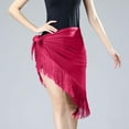 thumbnail image 2 of Vegan Skirt Skirt Overalls for Women Long Pregnancy And Tennis Skirting Board Protectors Solid Color Fringe Triangle For Women Adult Dance Performance Half Length Pink One Size, 2 of 4