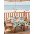 thumbnail image 2 of Outdoor Tablecloth with Umbrella Hole for Patio/Picnic/Party/Camping, Green Spring Floral Waterproof Table Cloth Rectangle Table Cover Washable, Summer Botanical Vintage Birds (52"x 70"), 2 of 8