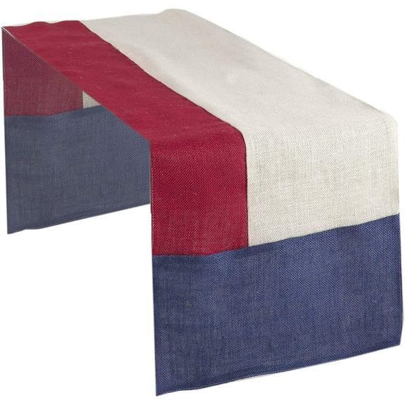 Fennco Styles Color Block Design Jute Runner 16"x72"