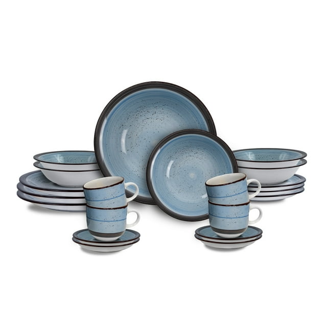 Vajilla Kaya para 4 Personas - Ceramica Azul 16 piezas
