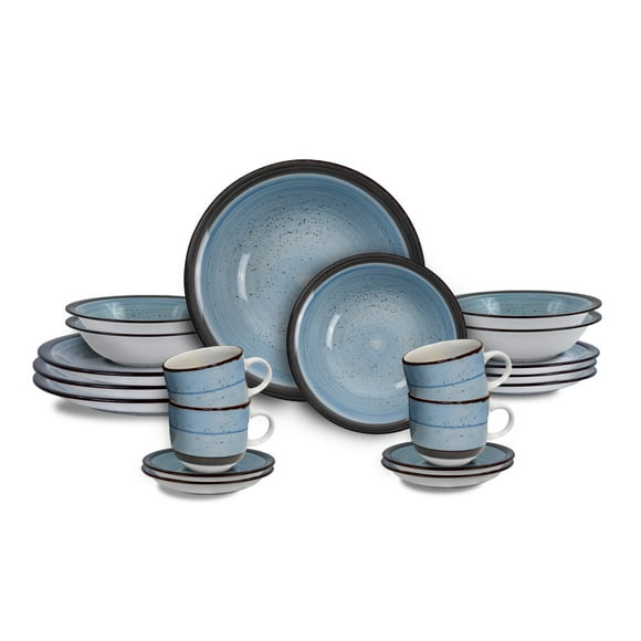 Vajilla Kaya para 4 Personas - Ceramica Azul 16 piezas