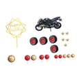 thumbnail image 4 of Decoración de pastel de motocicleta para cumpleaños infantil, lema de motocicleta, fiesta de conductores Estilo F, 4 of 9