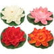 thumbnail image 4 of EeaseMX Adornos de decoración para pecera, estanque de flores de loto de plástico, lirio de agua flotante de simulación de 17CM, 4 Uds. (blanco + naranja + rosa), 4 of 7