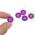 thumbnail image 4 of Uxcell 50Pcs 20L Sewing Buttons 1/2"(12.5mm) Resin Round Flat 4-Hole Craft Buttons for Sewing Clothing DIY, Purple, 4 of 5