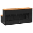 thumbnail image 5 of vidaXL Hot Tub Step Black 100x50x50.5 cm Poly Rattan and Solid Acacia, 5 of 5