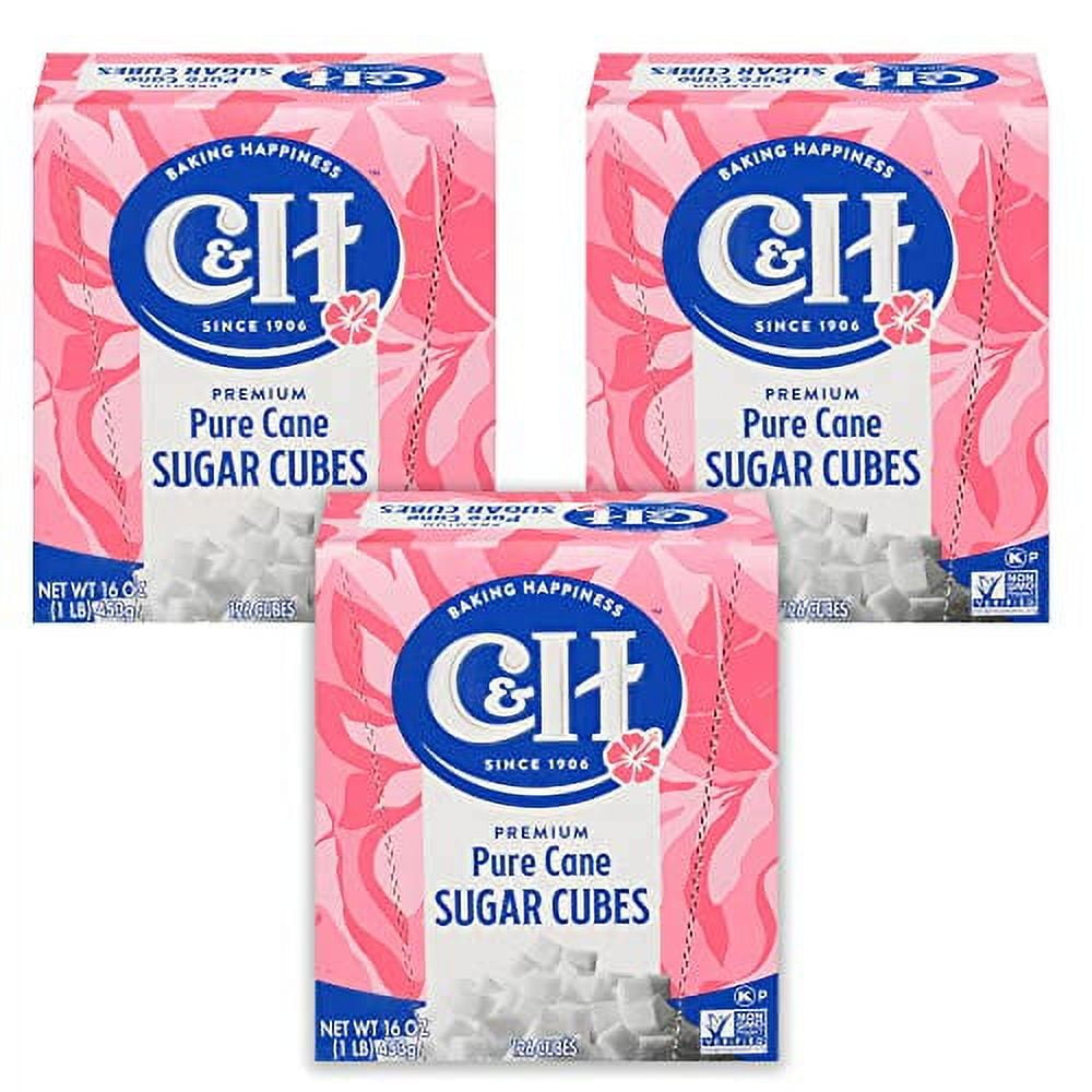 C&H Premium Pure Cane Sugar Cubes, 126 Half-Teaspoon Cubes