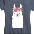 thumbnail image 3 of Instant Message - Llama Flower Crown - Women's Short Sleeve Graphic T-shirt, 3 of 6