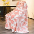 thumbnail image 2 of Pink Cow Blanket, Fleece Cow Print Blanket Pink Bed Leopard Throws Soft Couch Sofa Cozy Warm Throw Blankets and Throws Plush Gift for Daughter Mom, Bedroom Decor 50x60 inch, 2 of 6