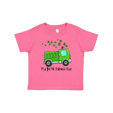 

Inktastic My 1st St. Patrick s Day Green Fire Truck with Clovers Gift Baby Boy or Baby Girl T-Shirt