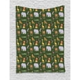 thumbnail image 1 of Africa Tapestry, Animals of the Dark Continent Giraffe Leopard Elephant and Camel Educational Cartoon, Wall Hanging for Bedroom Living Room Dorm Decor, 40W X 60L Inches, Multicolor, by Ambesonne, 1 of 2