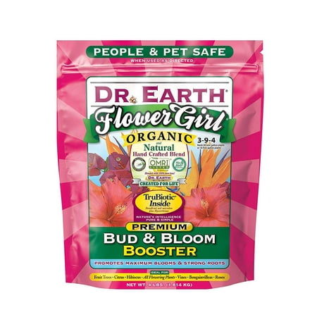 Dr. Earth Flower Girl Bud & Bloom Booster 4 lb, The only Non-GMO Project Verified fertilizer in the U.S.A. By Dr Earth