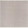 thumbnail image 3 of Safavieh Montauk Collection MTK811A Handmade Trellis Cotton Area Rug, 6' x 6' Square, Grey / Ivory, 3 of 4