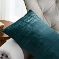 thumbnail image 4 of Home Soft Things Textured Velvet Pillow Covers (Set of 2), - Deep Teal - 14" x 26", 4 of 5