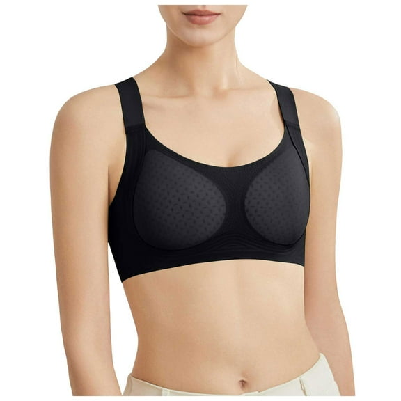 Bras for Women Plus Size Womens Seamless Bras No Underwire V Mesh Comfort Bralette Full Coverage Push Up Everyday T-Shirt Bra