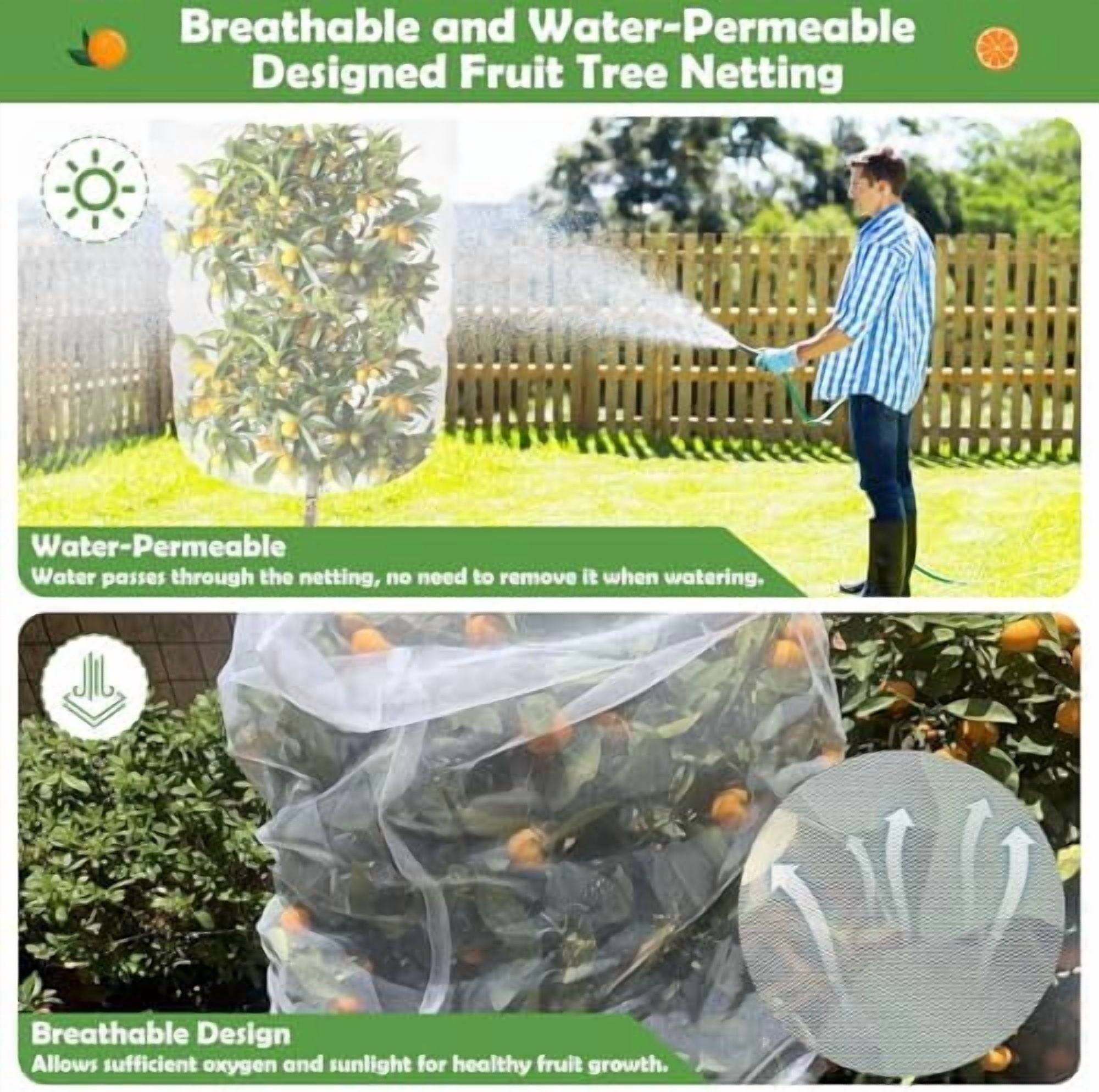 4Ft x 6Ft Blueberry Bush Netting Cover,4 Pack Bird Netting for Blueberry Bushes, Garden Netting Insect Pest Barrier with Drawstring, Plant Fruit Tree Netting Net for Garden Protection