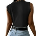 thumbnail image 4 of NJGRAE Business Casual Tops for Women Womens Short Sleeve Tops Womens Lace V Neck Tunic Tank Tops Casual Sleeveless Shirt Blouse Women’S High Neck Workout Tops S, 4 of 6