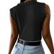 thumbnail image 3 of Camiseta sin mangas con cuello en V y encaje para mujer: poliéster, botones en la espalda, bordado floral, informal para el verano, 3 of 6