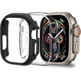 thumbnail image 1 of wonima44 2 Pack [No Screen Protector] Bumper Case for Apple Watch Ultra 2/1 49mm, Slim Shockproof Protective Bumper Cover for iWatch Ultra 2 Cover 49mm, Black+Clear, 1 of 1
