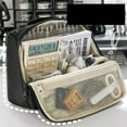 thumbnail image 1 of Stationery Bag | Large Capacity Black Minimalist Japanese Style for Students—Pen & Accessory Storage for School and, 1 of 2