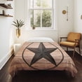 thumbnail image 4 of Western Star Retro Tapestry for Bedroom Wall Hanging Tapestry, Country Farmhouse Brown Wooden Grain Ceiling Backdrop Tapestries Poster Blanket Wall Decor for Teens Room Living Room Dorm 59" x 79", 4 of 8