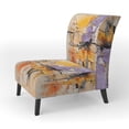 thumbnail image 3 of Designart "composition Fusion IX" Yellow Abstract Collages Upholstered Accent Chair - Modern Arm Chair For Living Room, 3 of 5
