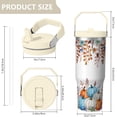 thumbnail image 4 of 30 Oz Tumbler Watercolor Pumpkin Tumbler with Lid and Straw, Birthday Gift Cup for Friend Women Men Coffee Travel Mug Thanksgiving Day Halloween Christmas Gift Water Bottle, 4 of 7
