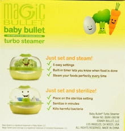 Magic Baby Nutri Bullet Turbo Food Steamer Sterilize Defrost 8 Piece Set