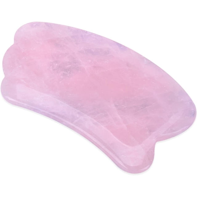 Guasha Board Pink Stone Plate Massager Promote Blood Circulation Tool Skin Firmness Massage Instrument 1Pcs