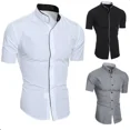 thumbnail image 3 of Camisa Hombre Manga Corta Corte Pegado Casual Camisas, 3 of 6
