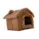 thumbnail image 2 of Casa tipo caseta para perros Yinane suave con forma de cueva cálida con cojín para el invierno Marrón M, 2 of 8