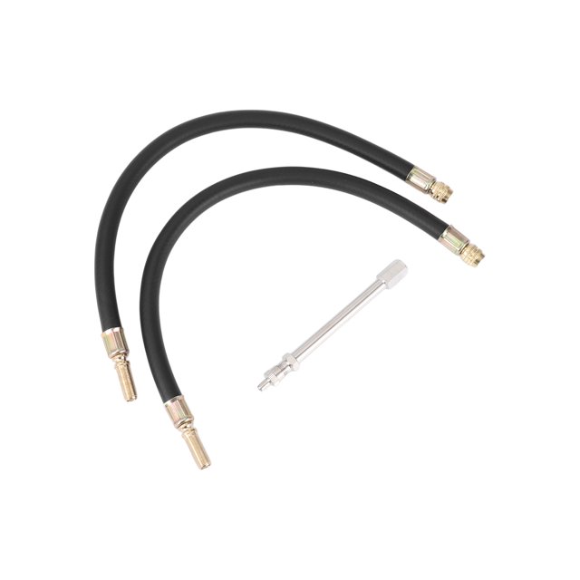 1 juego de extensión de válvula de llanta de cobre de 180 grados con extensión de vástago de llanta de plástico flexible de 300 mm para automóvil, motocicleta, RV, camión, bicicleta