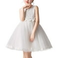 thumbnail image 1 of Robe de Demoiselle d'Honneur Sans Manches avec Ceinture pour Mariage et Fête, 1 of 6