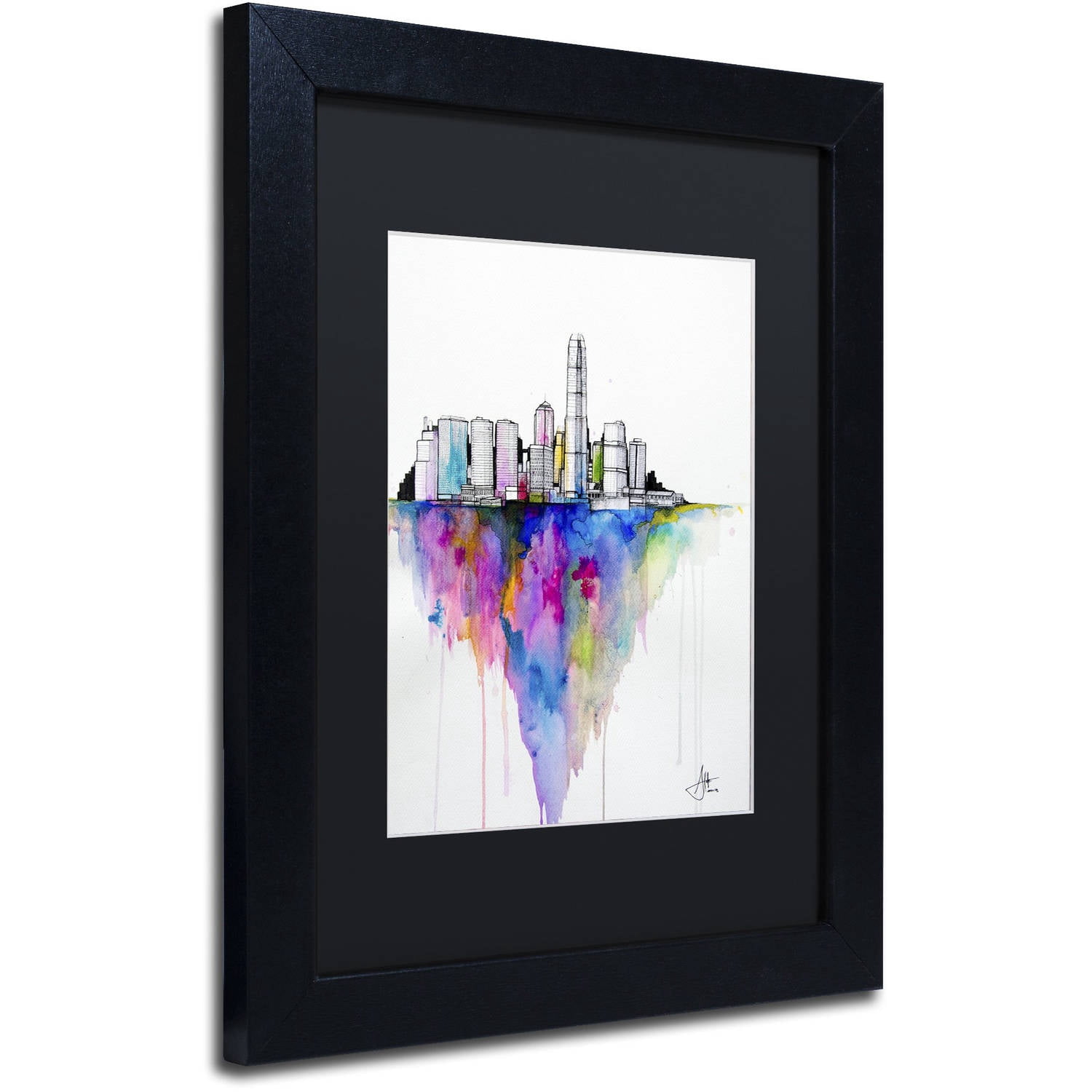 Trademark Fine Art 'Monolith II' Canvas Art by Marc Allante, Black Matte, Black Frame