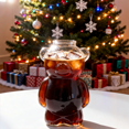 thumbnail image 5 of 2025 New Bear Straw Cup Glass Mug, 11oz Bear-Shaped Holiday Cold Cup, Glass, Perfect for Iced Coffees, Cocktails, Cold Brews, Christmas Vibes, Viral Drinkware,(1 Bear Cup), 5 of 8
