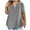Gray, variant on AherBiu Plus Size Tops for Women Cotton Linen Long Sleeve Shirts Half Button V Neck Loose Tunic Blouse