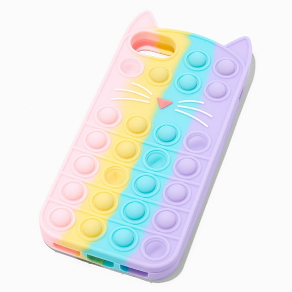 Claire's Rainbow Cat Popper Phone Case - Fits Apple iPhone® 6/7/8 SE