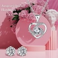 thumbnail image 2 of Rosa Real Eterna Con Collar y Pendientes de Corazón YONGSHENG Caja de Regalo de Joyería de Plata de Ley 925, 2 of 5