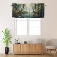 thumbnail image 2 of Forest Deer Rod Pocket Thermal Insulated Curtain Valance Wild Animals Spring Rainforest Landscapes Privacy Window Valances for Living Room Kitchen 54 by 18 in, 1 Panel, 2 of 6