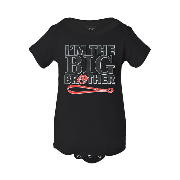 Infants I'm the Big Brother Baseball Bodysuit - Black - 6M