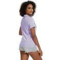 thumbnail image 2 of Tyhengta Women's Golf Polo Shirts Collared V Neck Short Sleeve UPF 50+ Quick Dry Tennis Shirt Dry Fit Moisture Wicking Purple XXL, 2 of 7
