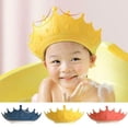 thumbnail image 2 of Adjustable Baby Shower Shampoo s Crown Shape Wash SAFE Ear Hairs Hat L2O3, 2 of 7