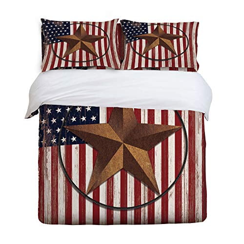 rustic american flag bedding