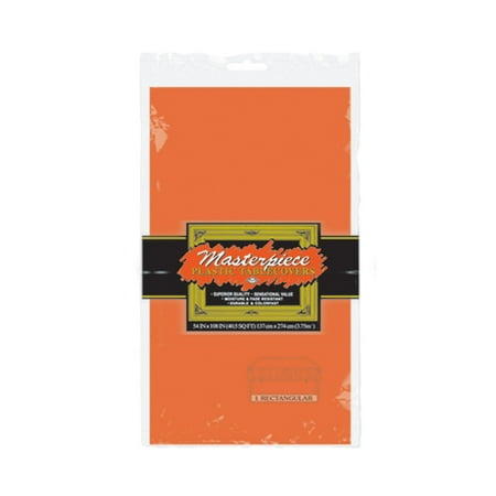 

Plastic Rectangular Tablecover 54 X 108 Orange - 12 Pack (1/pkg)
