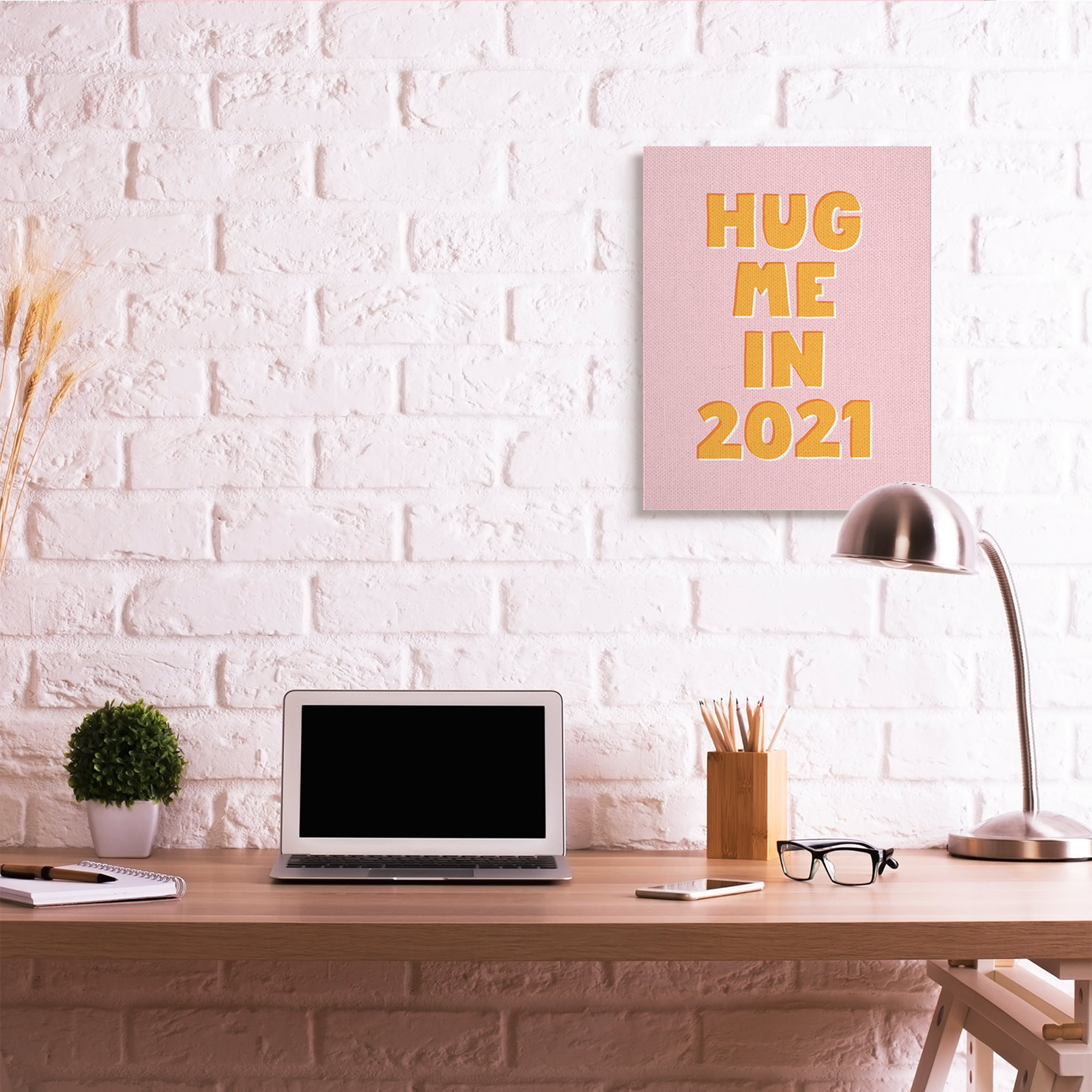 Stupell Industries Hug Me in 2021 Phrase Pop Culture Humor Canvas Wall Art, 24 x 30, Design by Hannah Steele