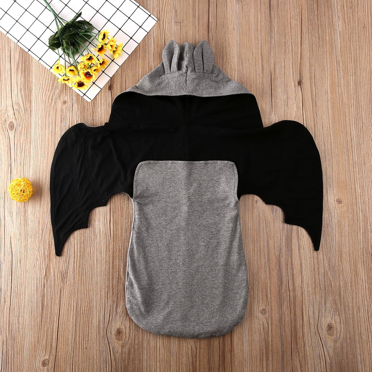 SUNSIOM Baby Hooded Sleeping Bag Cute Bat Shaped 3D Wing Swaddle Wraps Blanket Walmart