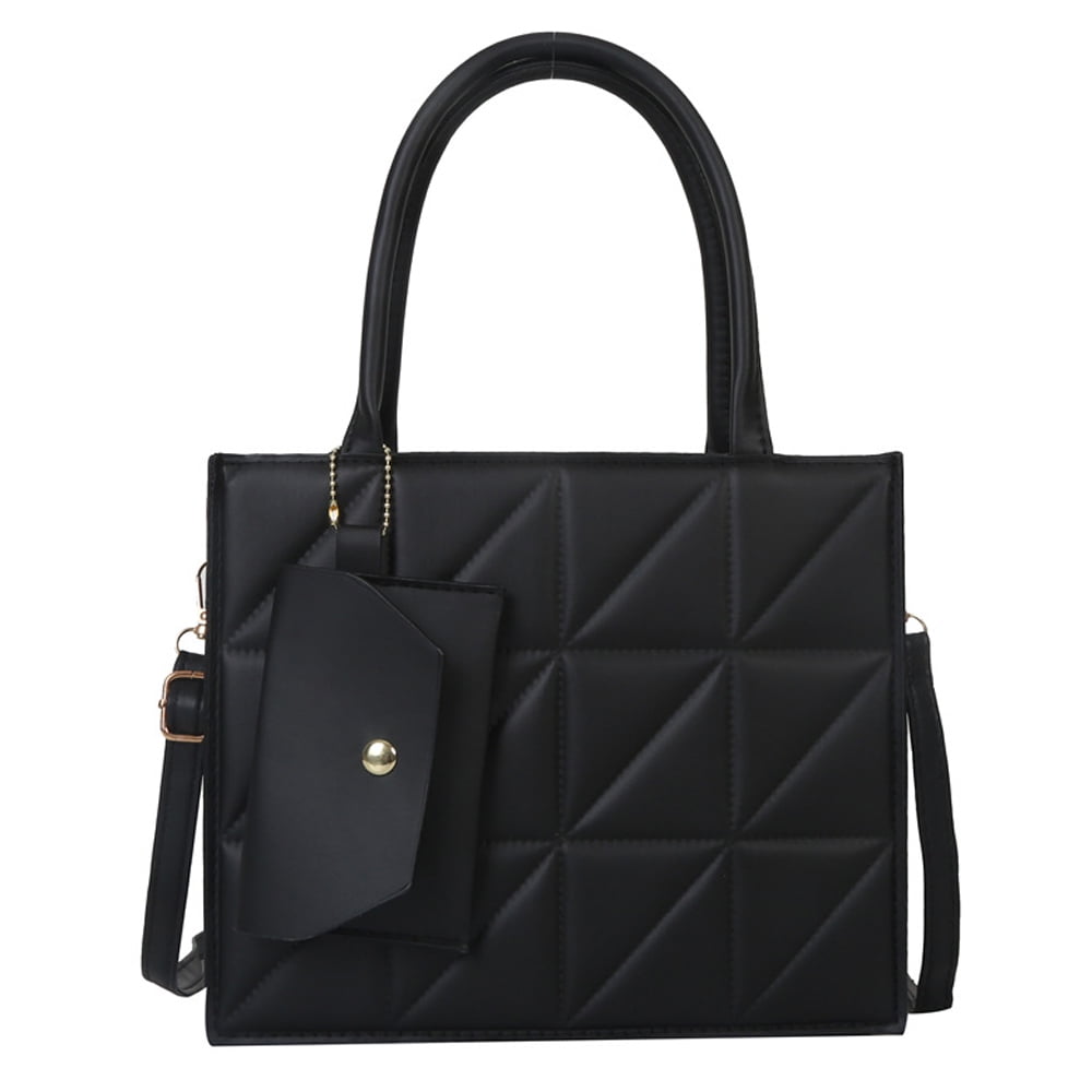 Bolso bandolera de piel con asa para mujer, D-Negro, M Walmart