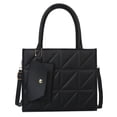 thumbnail image 1 of Bolso bandolera de piel sintética de nueva tendencia, sencillo, pequeño, cuadrado, moderno, portátil, color negro, 1 of 5
