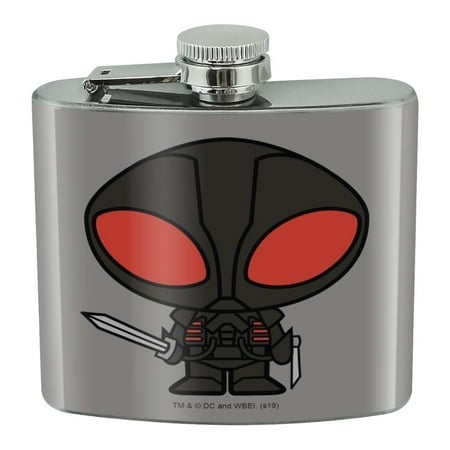 

Aquaman Movie Black Manta Chibi Character Stainless Steel 5oz Hip Drink Kidney Flask